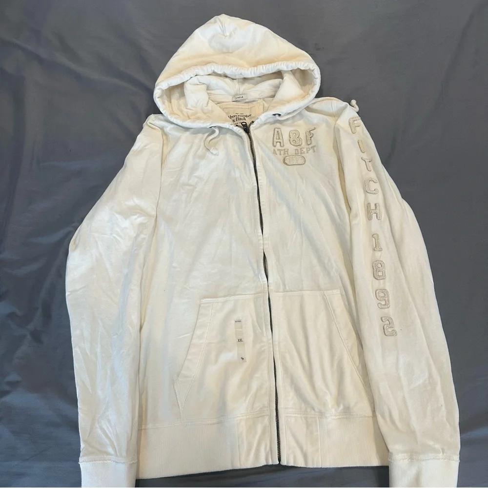 Vintage‎ y2k Abercrombie and Fitch Muscle Sweatshirt Full Zip Hoodie Size 2XL NY